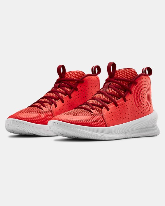 Chaussures de basket UA Jet pour homme, Red, pdpMainDesktop image number 3